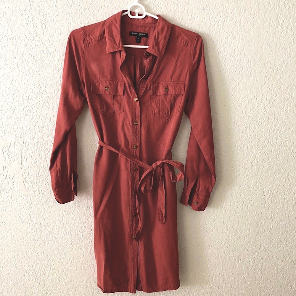 Banana Republic shirt dress w/tie waist